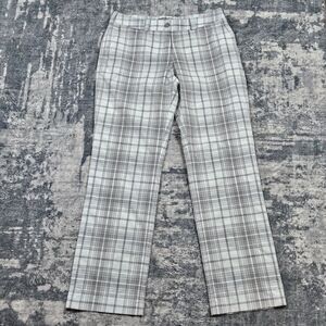 Nike Golf Pants Womens 8 Modern Rise Tour Preppy Dri Fit White Plaid 508275-011